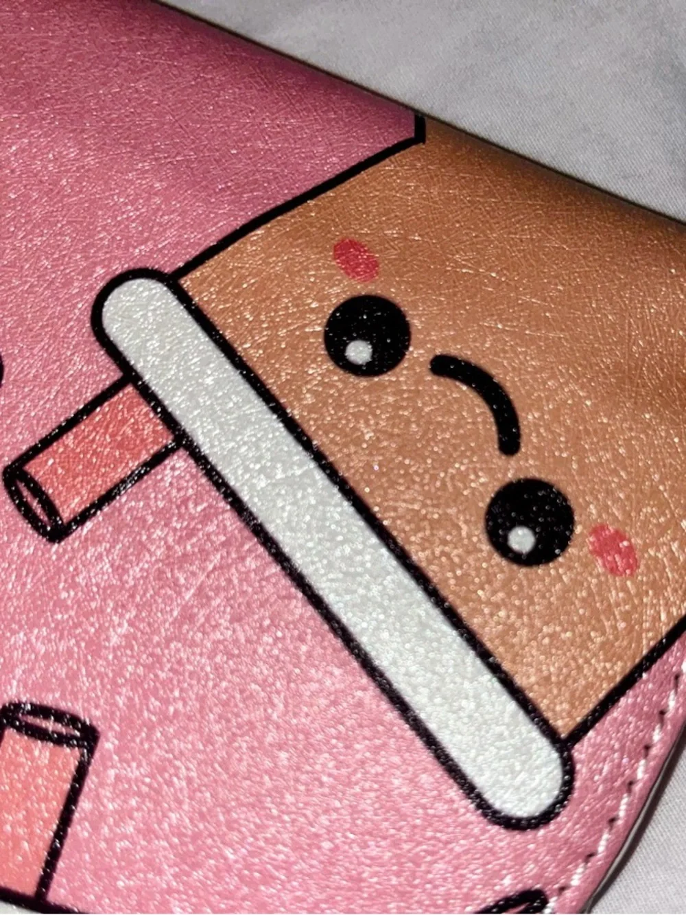 Laptop Sleeve for 15” Pink Bubble Tea with Kawaii Boba Print